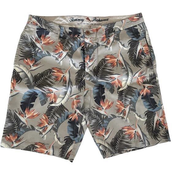 Tommy Bahama Men’s 36 Bird of Paradise All Over Print Cotton Spandex Shorts - Picture 1 of 13